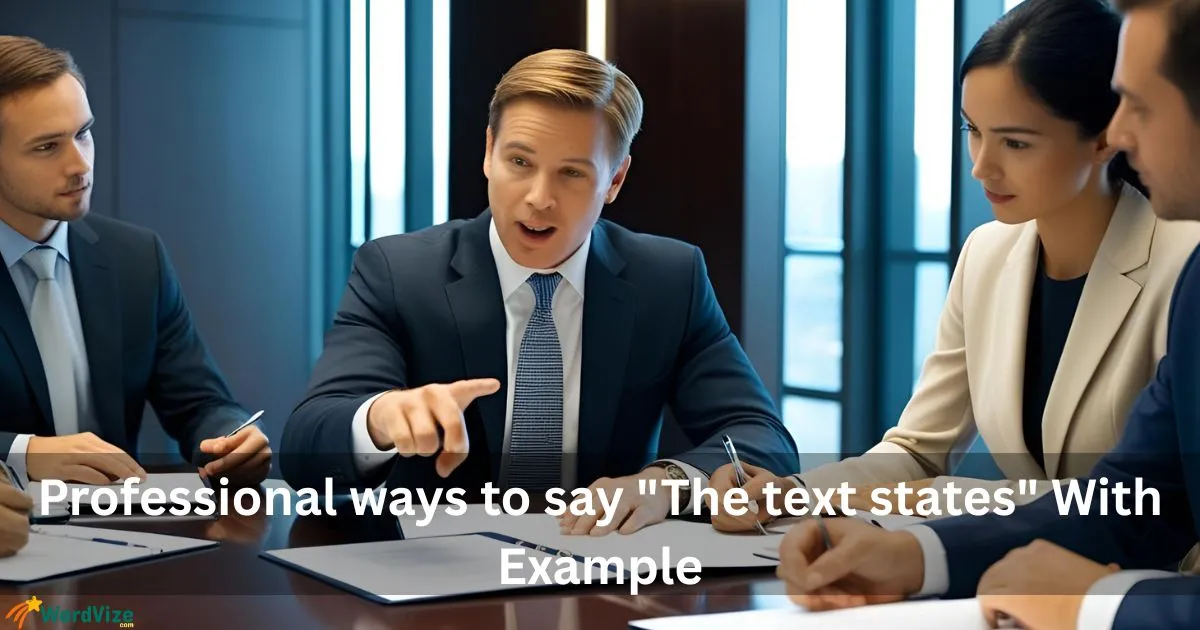 The text states